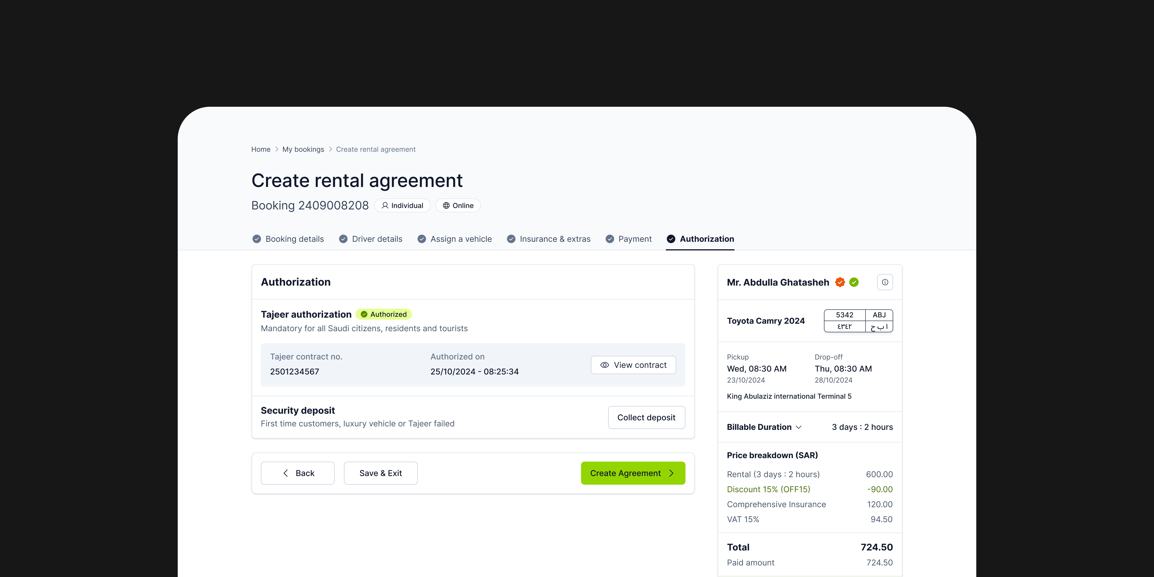 Direct integration with Tajeer & TAMM